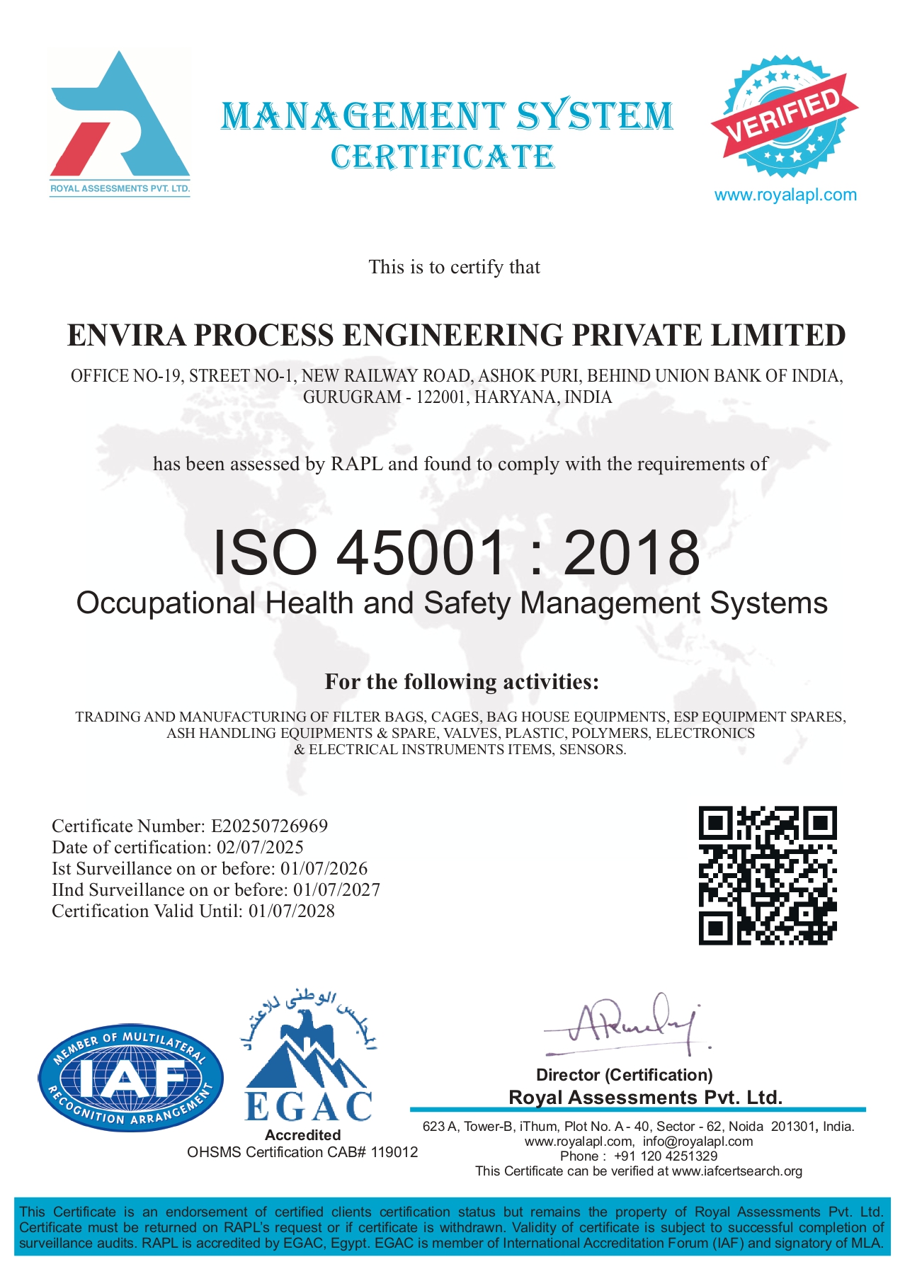 ISO 9001:2015 Certificate